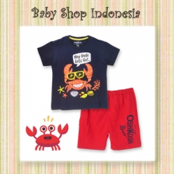 setelan cowok navy crab  large